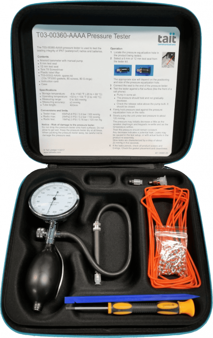 Pressure Tester Kit for Tait TP3